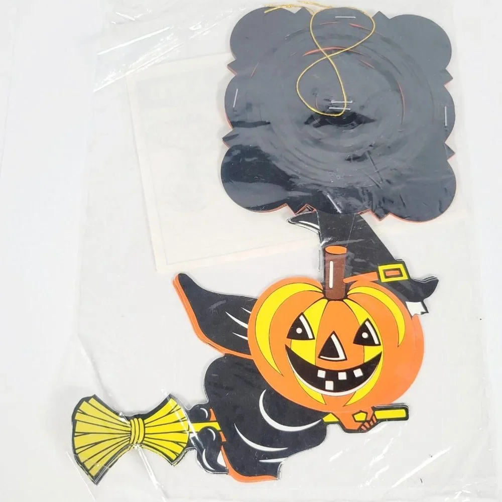Vtg Halloween Witch 3D Party Garland | 9ft | Kurt Adler | New Old Stock | Japan